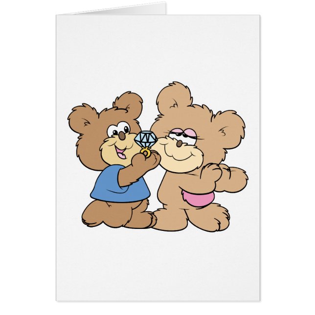 proposal wedding bears cards (Front)