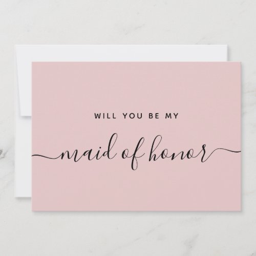 Proposal Will You Be My Maid Of Honor Bridal Party Invitation