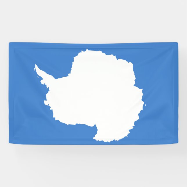 Proposed Flag of Antarctica (by Graham Bartram) Banner (Horizontal)