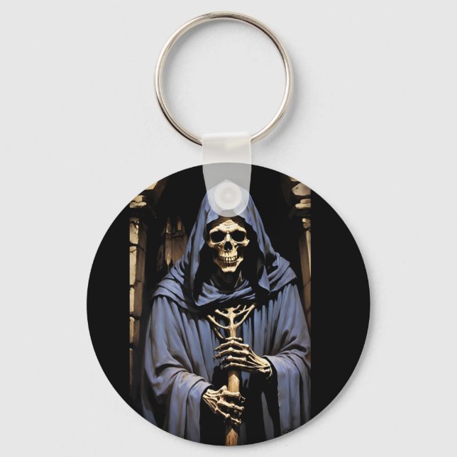 Propping Up the Reaper Keychain (Front)