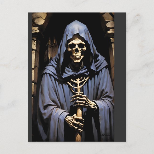 Propping Up the Reaper Postcard (Front)