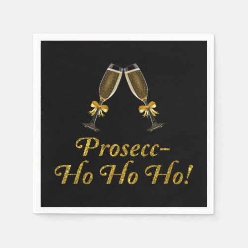 Prosecc_Ho Ho Ho Funny Prosecco Christmas Party Napkins