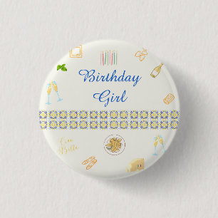Prosecco and Pasta Birthday Button