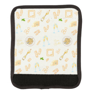 Prosecco and Pasta Birthday Luggage Handle Wrap