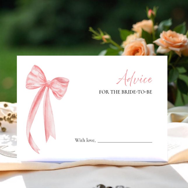 Prosecco Bridal Shower Advice for the Bride Card (Creator Uploaded)