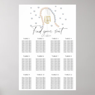 Prosecco bridal shower seating chart