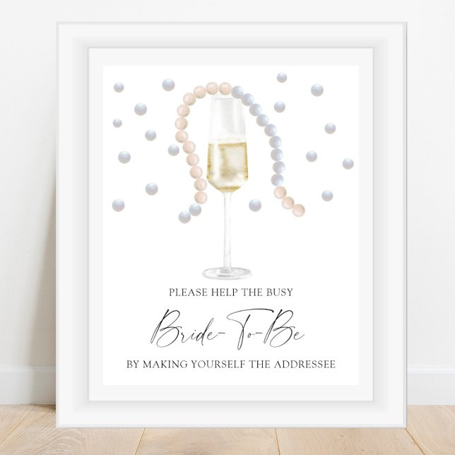 Prosecco - help the busy bride Address  Poster (Creator Uploaded)