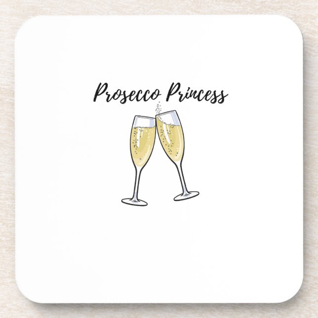 Prosecco Princess Beverage Coaster (Front)
