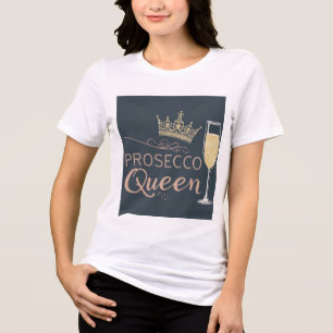 Prosecco Queen – Sparkling Crown & Champagne Tri-Blend Shirt