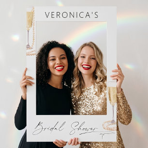 Prosecco Simple Bridal Shower Photo Prop Selfie Frame