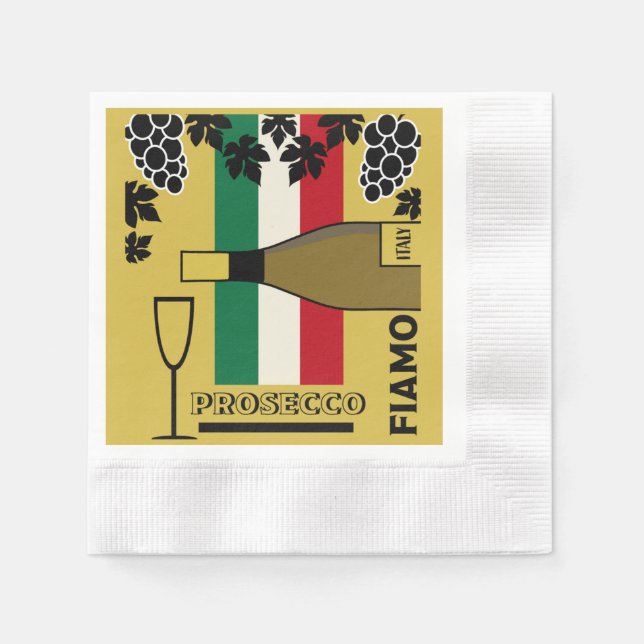 Prosecco sparkling wine  napkin (Front)