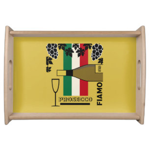 Prosecco sparkling wine serving tray