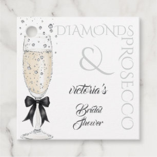 Prosecco Themed Bridal Shower Favor Tags