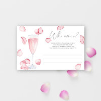 Prosecco - Who am I bridal shower game