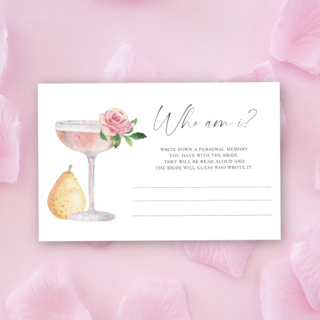 Prosecco - Who am I bridal shower game Stationery (Creator Uploaded)
