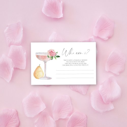 Prosecco _ Who am I bridal shower game Stationery