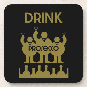 Prosecco Wine Drinkers Beverage Coaster