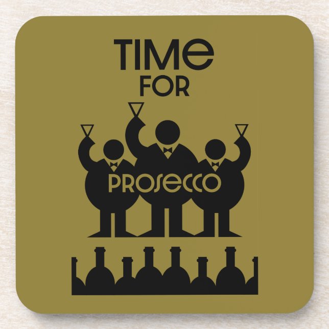 Prosecco Wine Drinkers Beverage Coaster (Front)