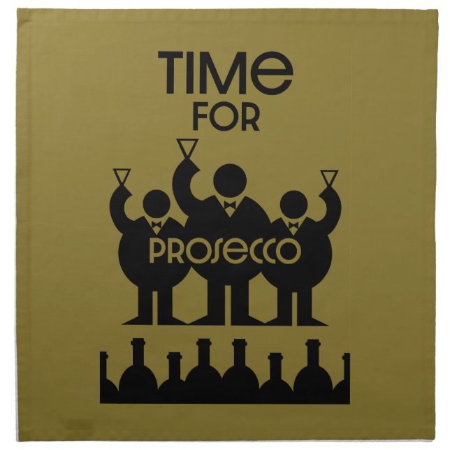 Prosecco Wine Drinkers Cloth Napkin (Front)