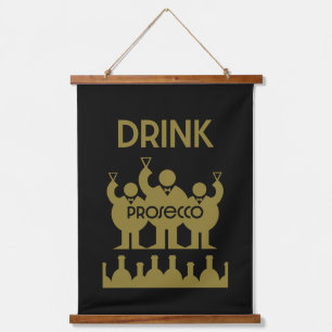 Prosecco Wine Drinkers Hanging Tapestry