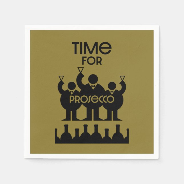 Prosecco Wine Drinkers Napkins (Front)