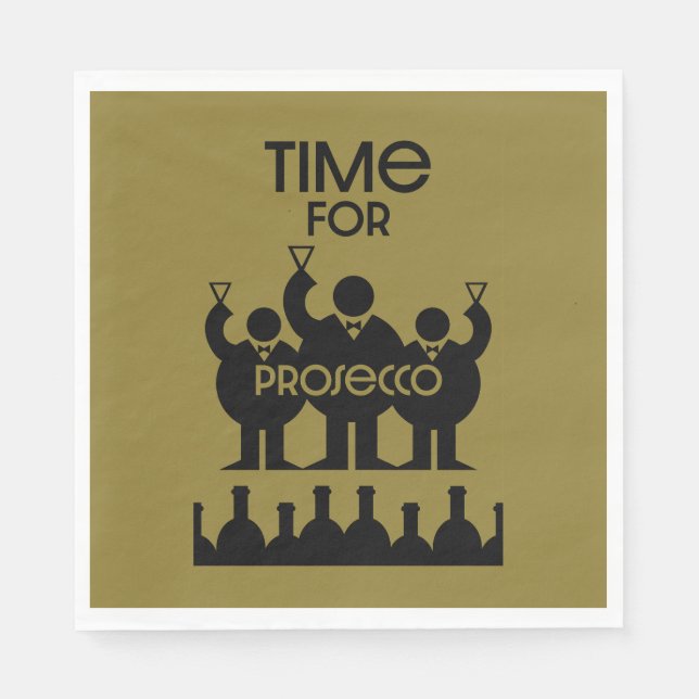 Prosecco Wine Drinkers Napkins (Front)