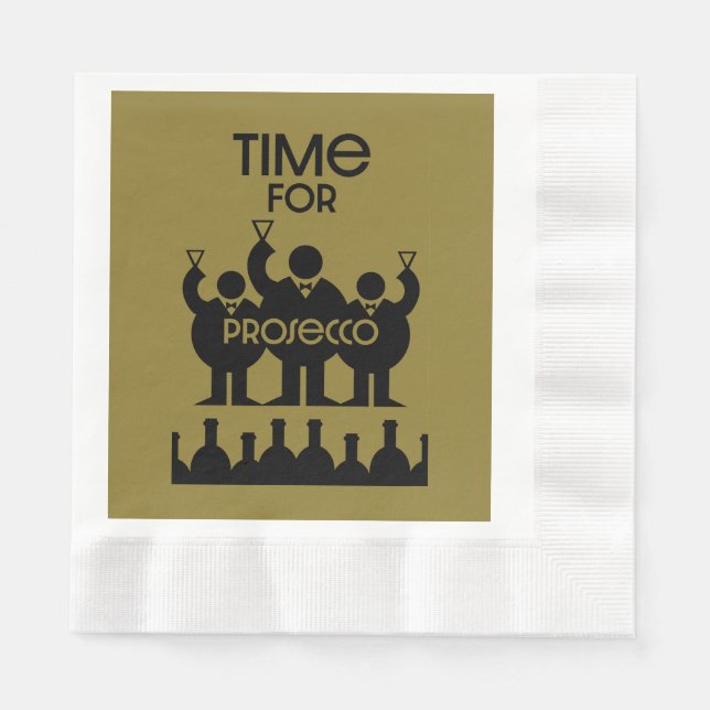 Prosecco Wine Drinkers Napkins (Front)