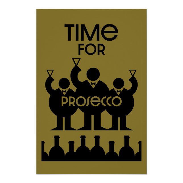 Prosecco Wine Drinkers Poster (Front)