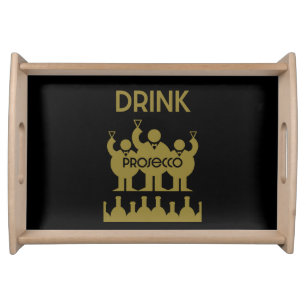 Prosecco Wine Drinkers Serving Tray