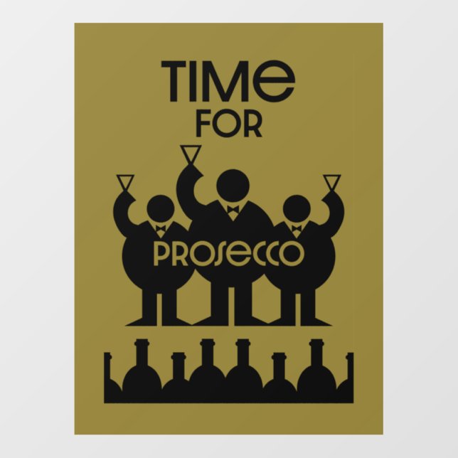 Prosecco Wine Drinkers Wall Decal (Front)