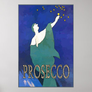 Prosecco, Wine Glass Stars Poster