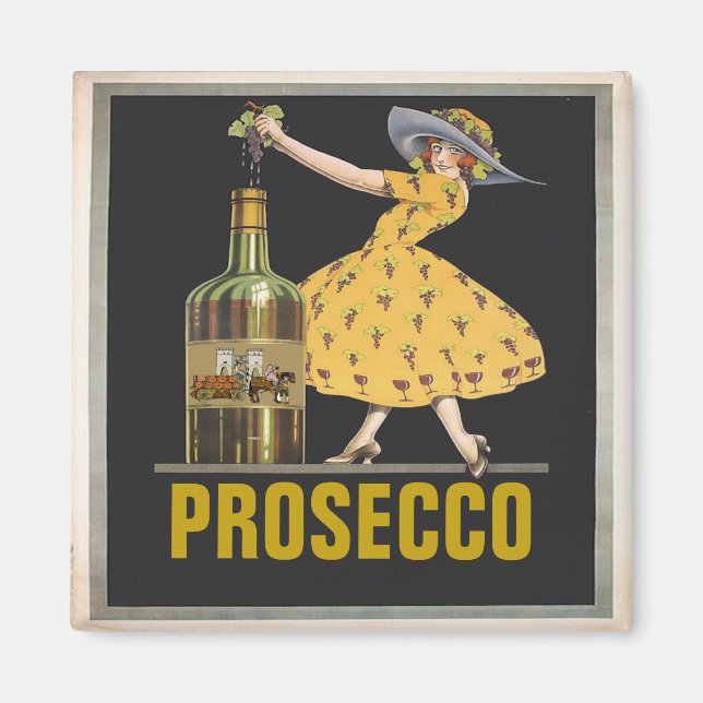 Prosecco,wine maid,edit text magnet (Front)