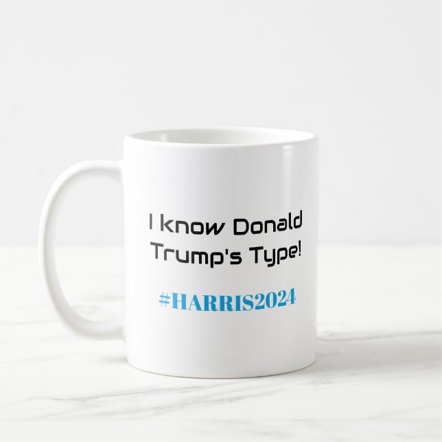 Prosecutor vs. Convict!  Kamala Harris 2024 Fun  Coffee Mug (Left)