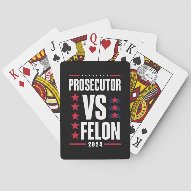 Prosecutor Vs Felon 2024 Poker Cards (Back)