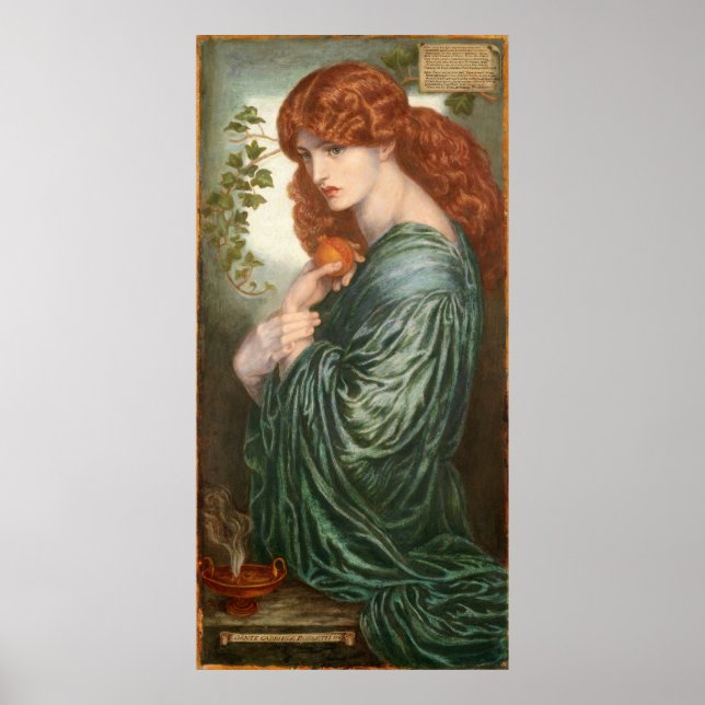 Proserpine by Dante Gabriel Rossetti Poster (Front)