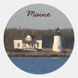 Prospect Harbor Lighthouse- Maine Classic Round Sticker