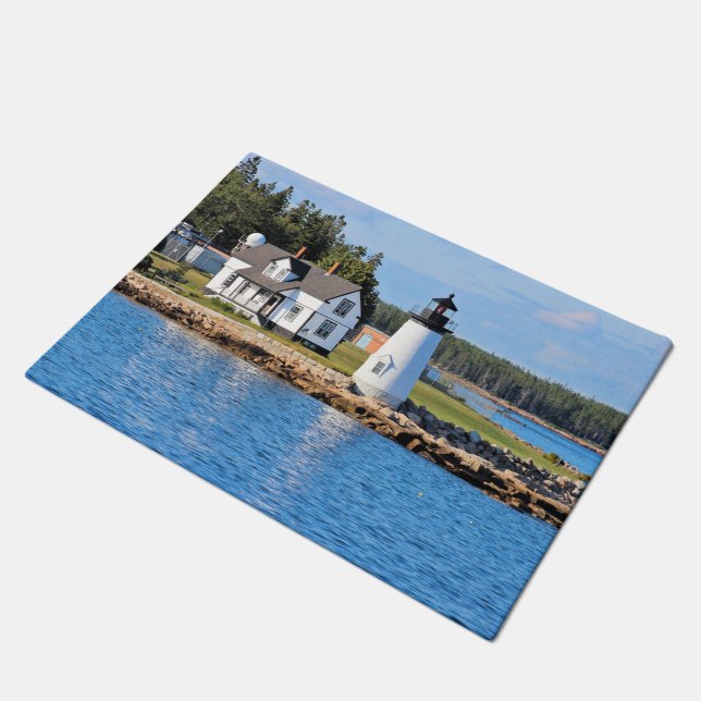 Prospect Harbor Lighthouse, Maine Door Mat (Angled)