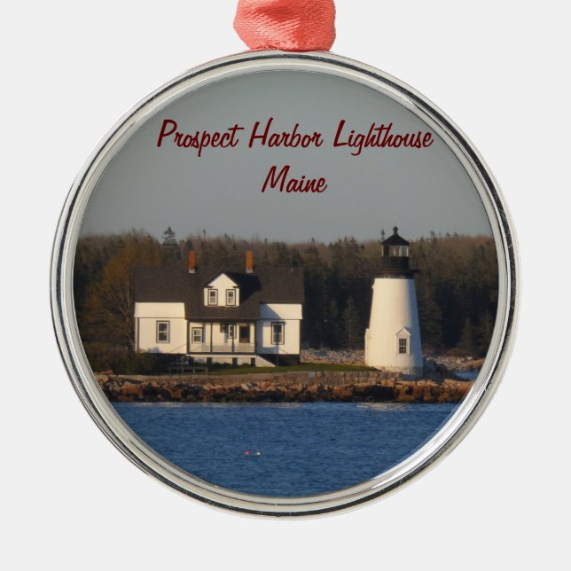 Prospect Harbor Lighthouse- Maine Metal Ornament (Front)
