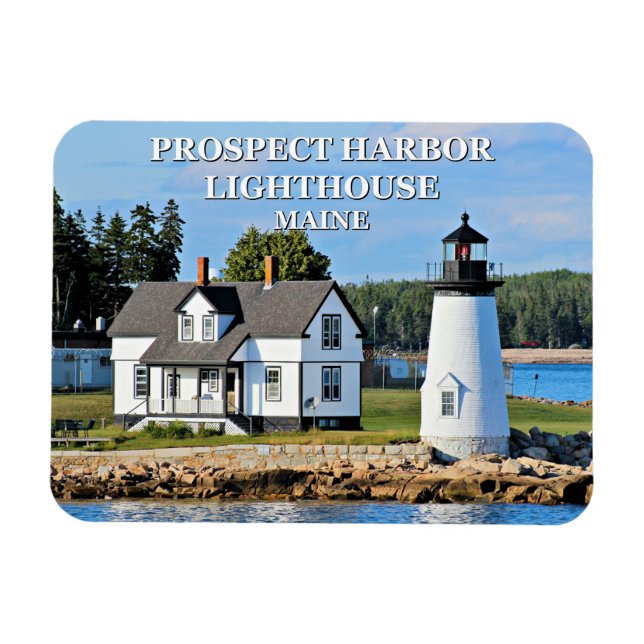 Prospect Harbor Lighthouse, Maine Photo Magnet (Horizontal)