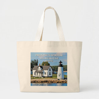 Prospect Harbor Lighthouse, Maine Postcard Large Tote Bag