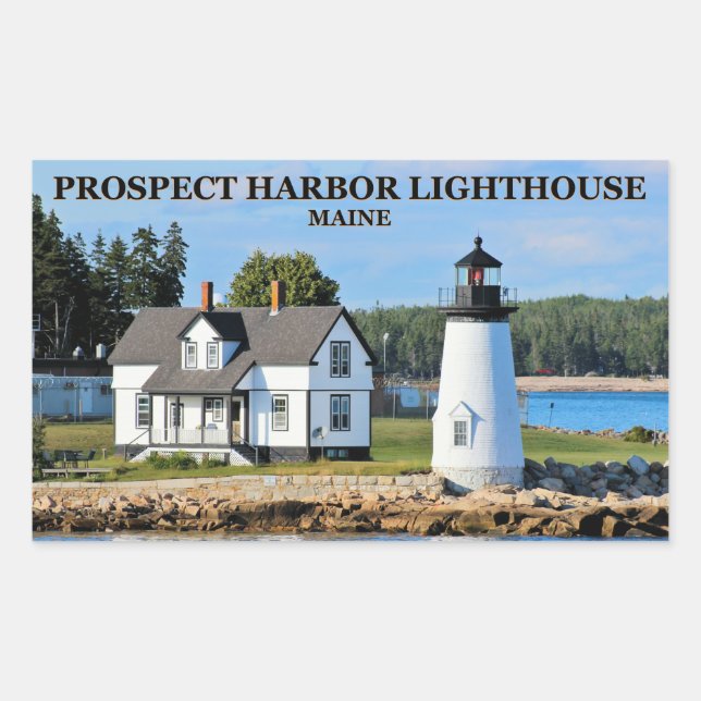 Prospect Harbor Lighthouse, Maine Rectangular Sticker (Front)