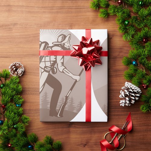 Prospector Miner Hiking Wrapping Paper