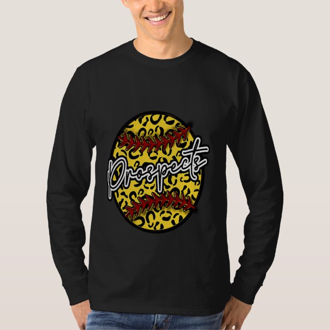 PROSPECTS Leopard Cheetah Softball Team Trendy Cut T-Shirt (Front)