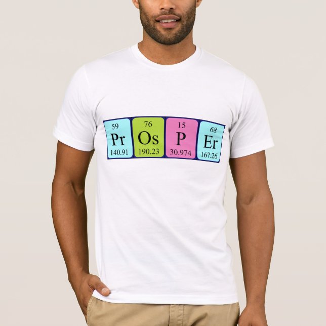 Prosper periodic table name shirt (Front)