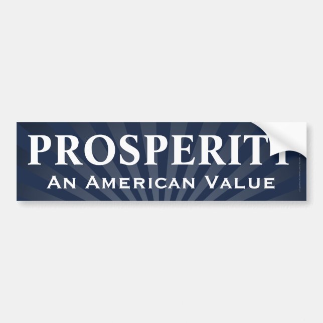 Prosperity American Value Capitalism Conservative Bumper Sticker (Front)
