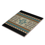 Prosperity Ceramic Tile<br><div class="desc">This unique southwest design reminds us to focus on our goals and to be diligent in our efforts to achieve prosperity in all that we do. Gracefully balanced with pieces and parts, the sum of all, created the art. Our Prosperity creation makes use of turquoise and earth tone colors of...</div>
