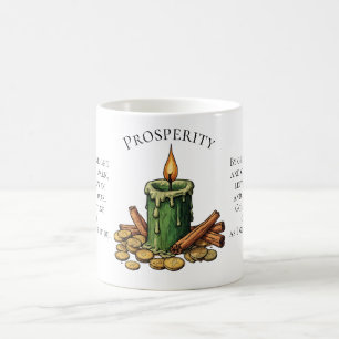 Prosperity Chant Candle & Cinnamon Money Spell Coffee Mug
