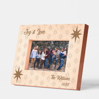 Prosperity Christmas Star-Text 6x4 Landscape Engraved Frames