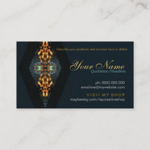 Prosperity Diamond Fractal Art Business Card
