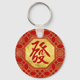 Prosperity Feng Shui Symbol in bagua shape Keychain